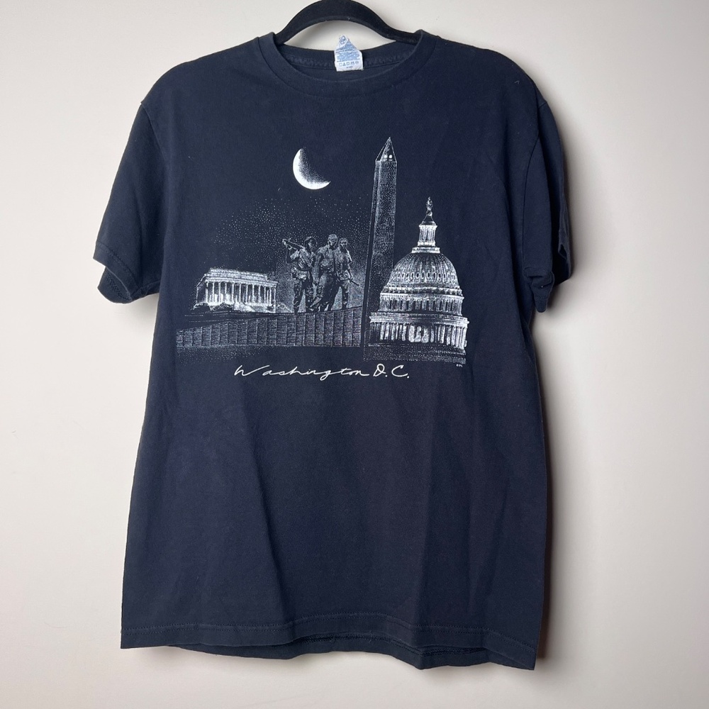 Delta Black Washington DC White House Graphic Short Sleeve T-Shirt Medium - Picture 2 of 7